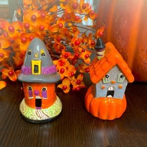 Johanna Parker Halloween Haunted House Salt and Pepper Shakers